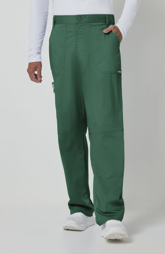 Men's Zip Fly Scrub Cargo Pant - Green