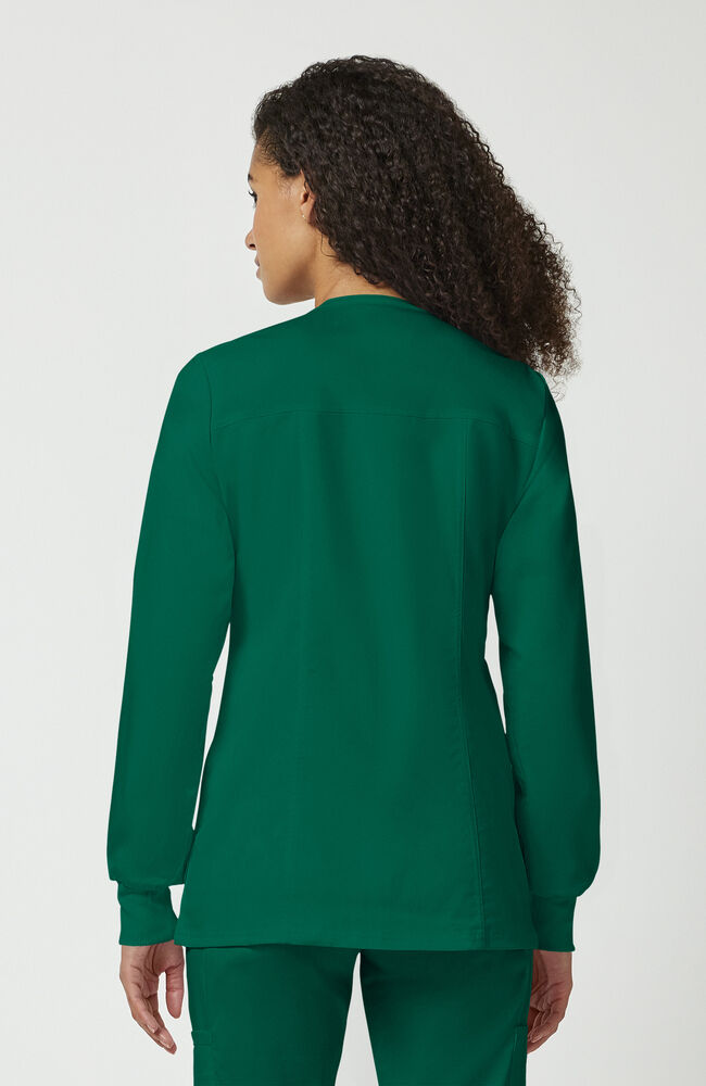 Ladies Snap Front Warm-Up Nursing Jacket (w/embroidered logo) - Green