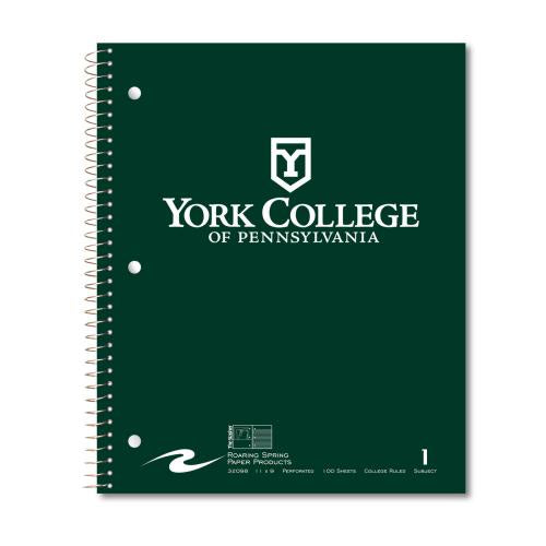Notebook: 1 Subject - YCP Imprinted - 100 Sheets