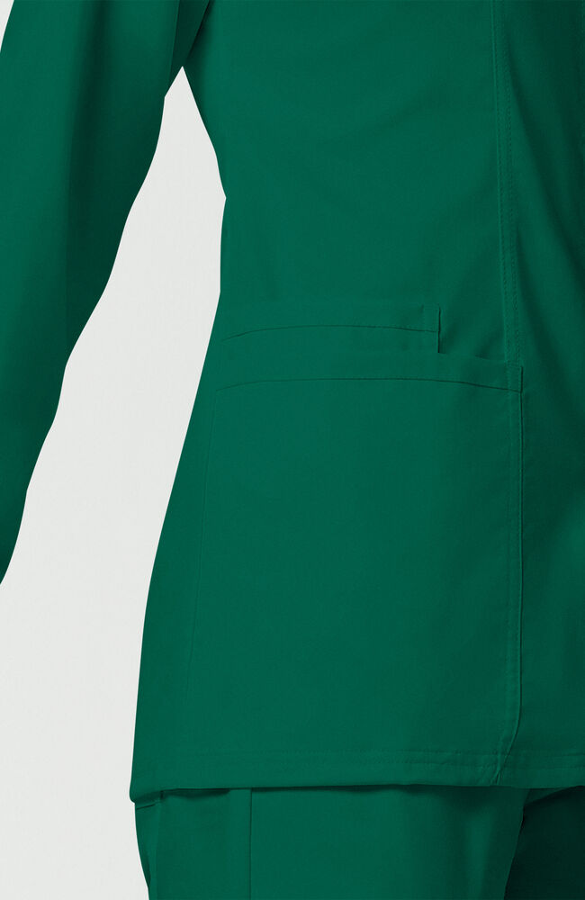 Ladies Snap Front Warm-Up Nursing Jacket (w/embroidered logo) - Green