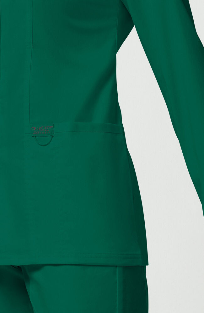 Ladies Snap Front Warm-Up Nursing Jacket (w/embroidered logo) - Green