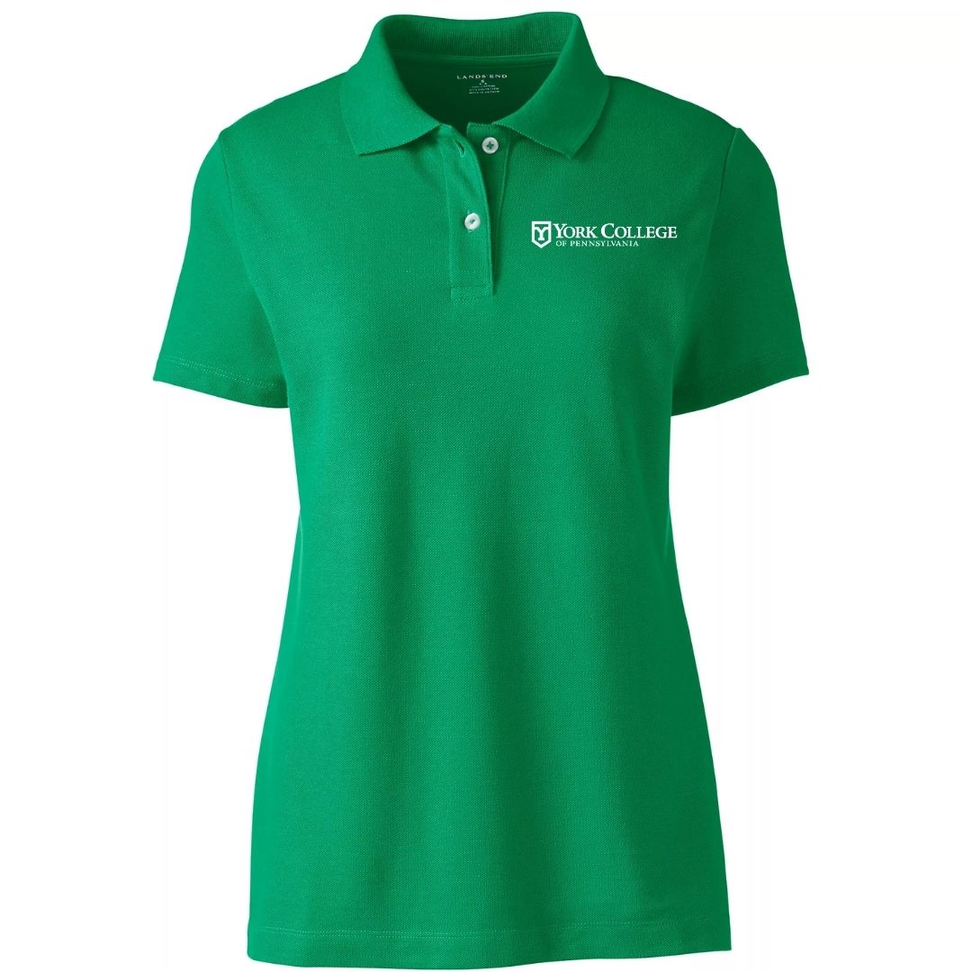 BoT- LANDS END WOMEN'S YORK SHORT SLEEVE MESH POLO SHIRT