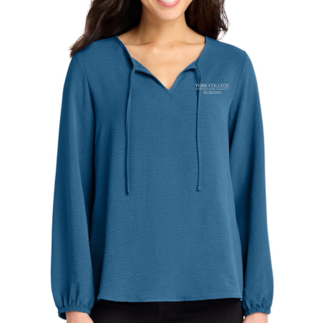 NURSING EMP SHOP - PORT AUTHORITY WOMEN'S TEXTURED CREPE BLOUSE
