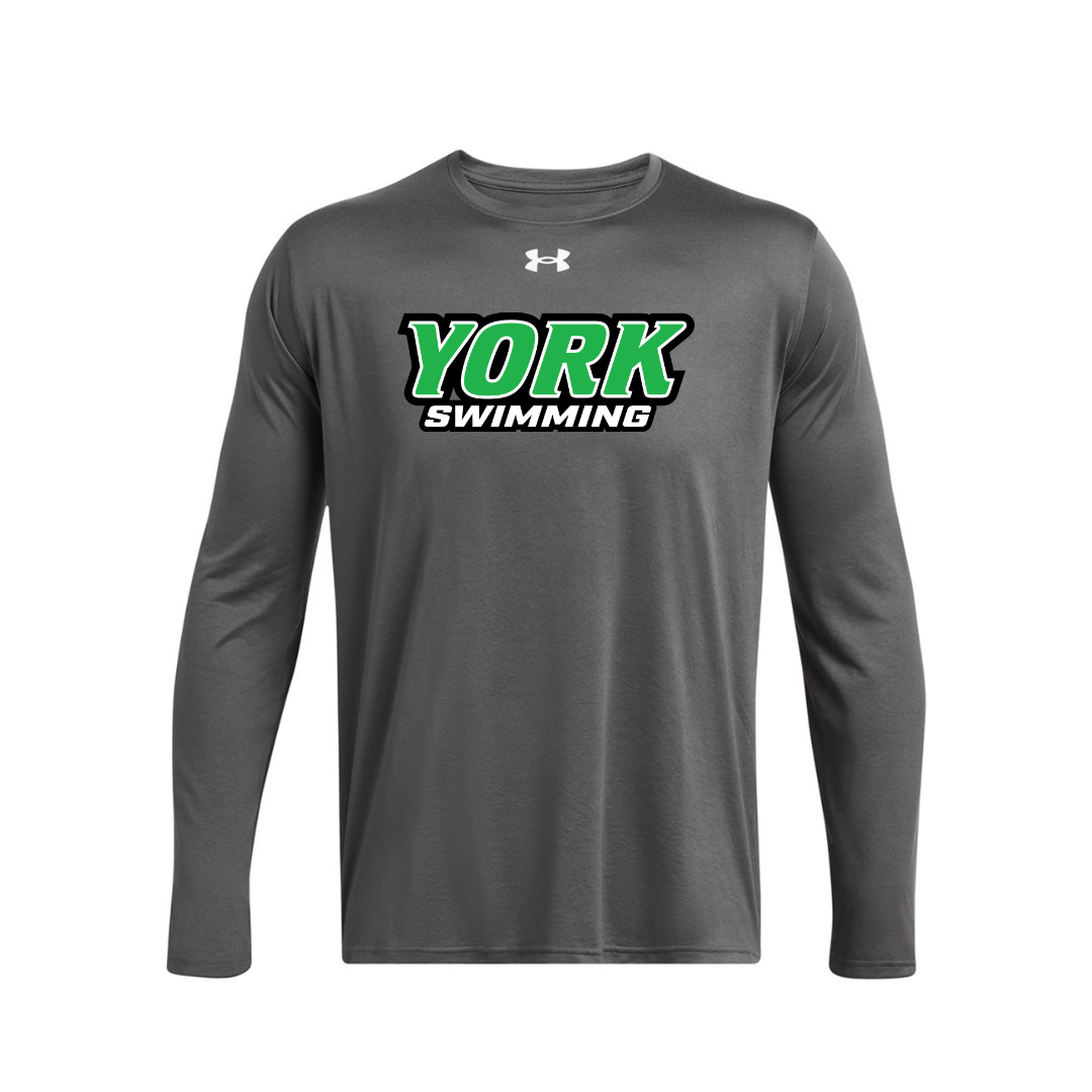 CUSTOM UNDER ARMOUR TECH TEAM LONG SLEEVE T-SHIRT - SWIMMING