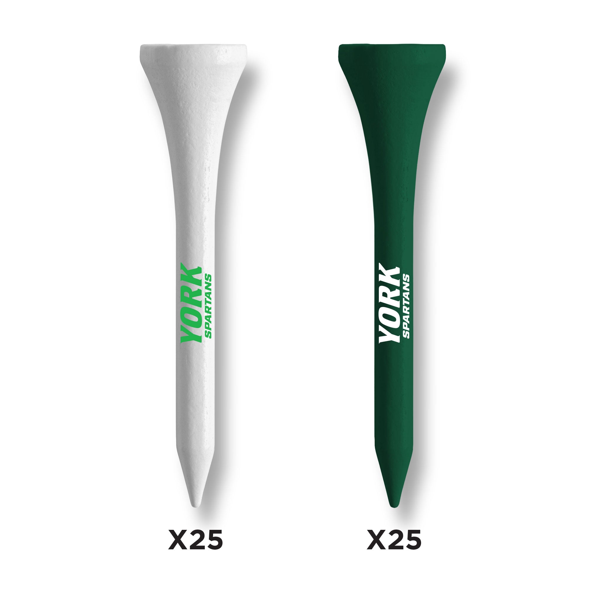 Golf: 50-Pack Tees - Green/White