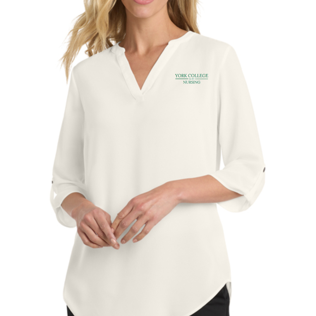 NURSING EMP SHOP - PORT AUTHORITY WOMEN'S 3/4 SLEEVE TUNIC BLOUSE