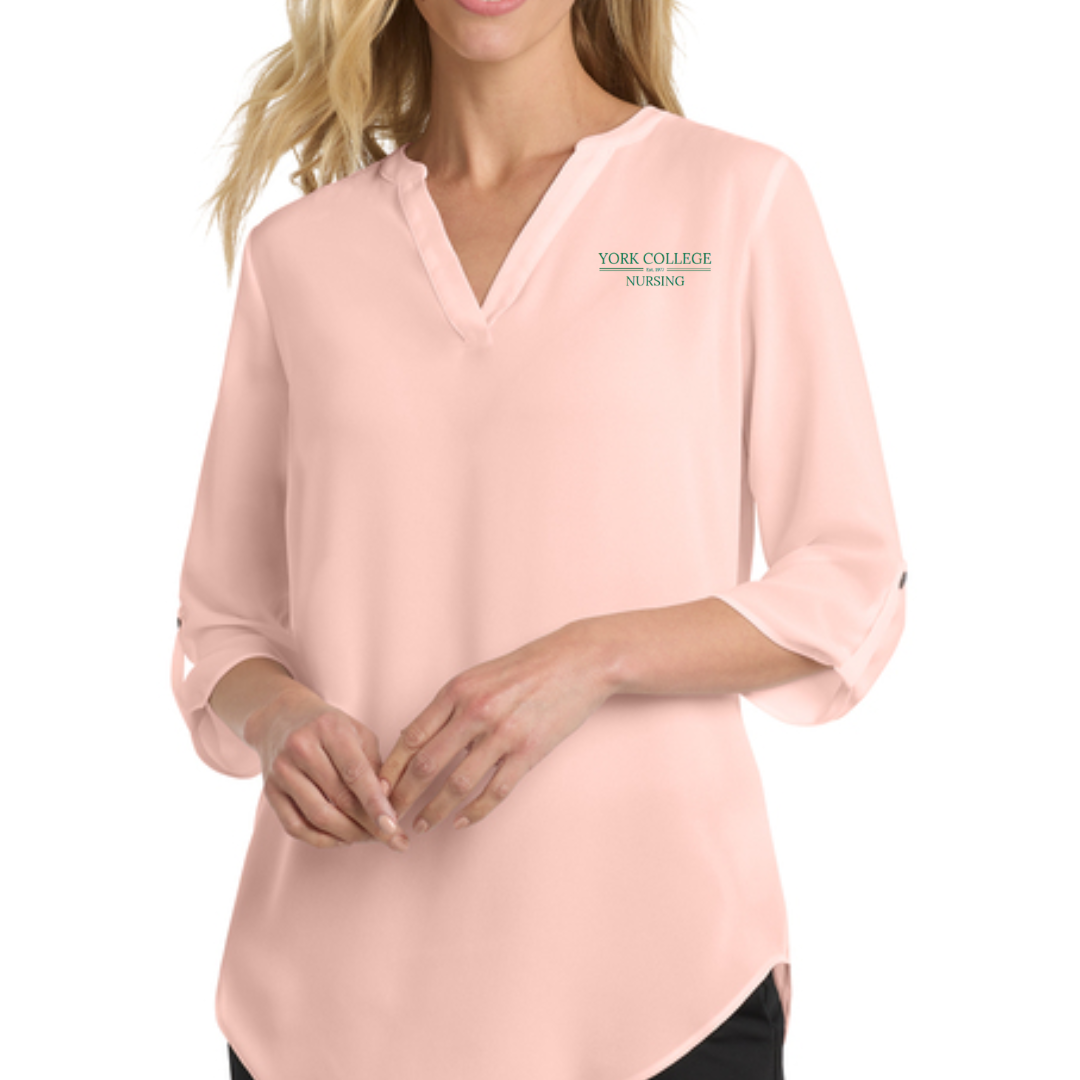NURSING EMP SHOP - PORT AUTHORITY WOMEN'S 3/4 SLEEVE TUNIC BLOUSE