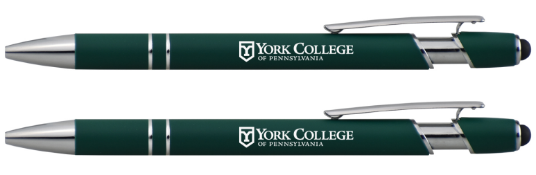 Pen: 2 Piece Rubber Grip Stylus Set - Black/Green