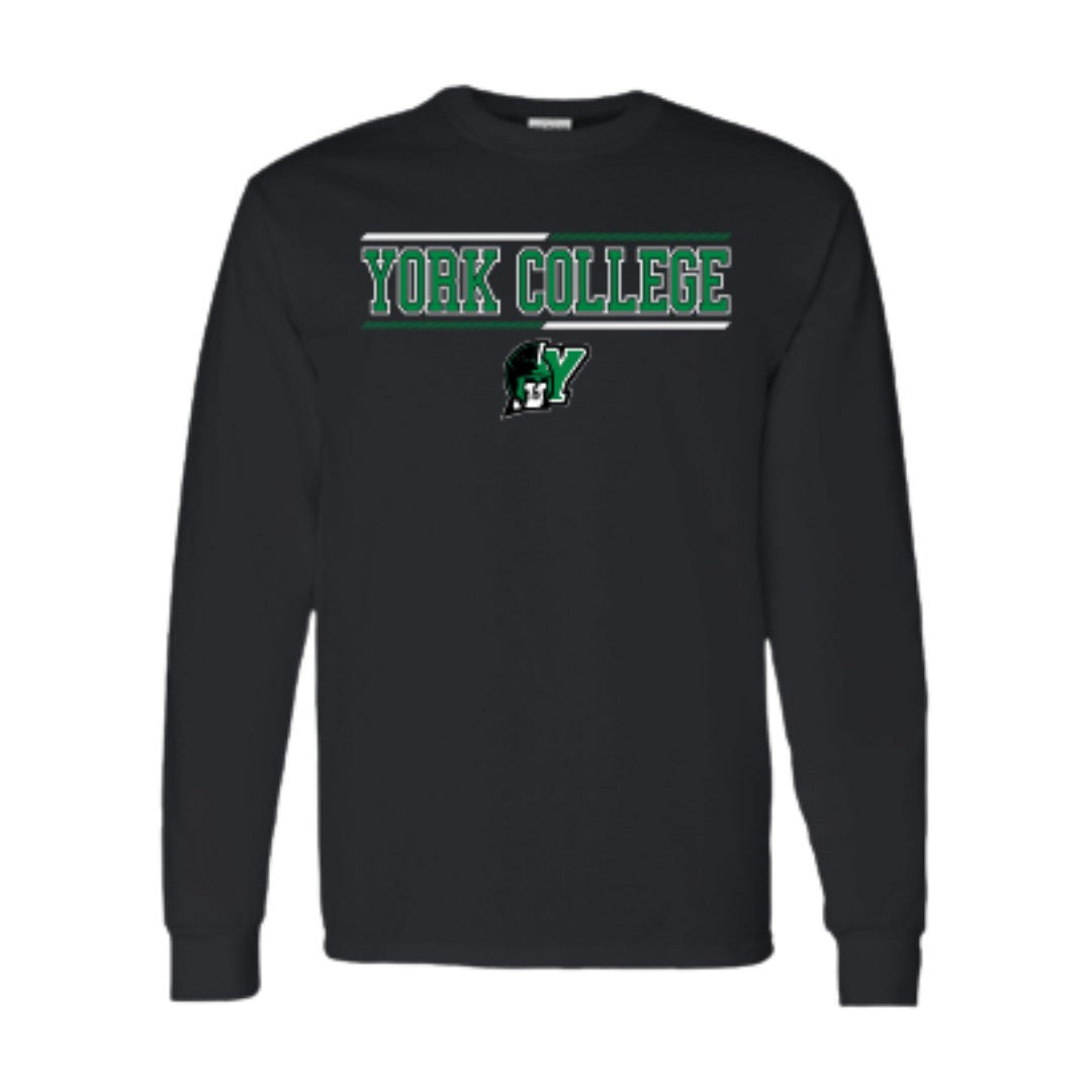 GILDAN SPORT YORK COLLEGE LONG SLEEVE T-SHIRT