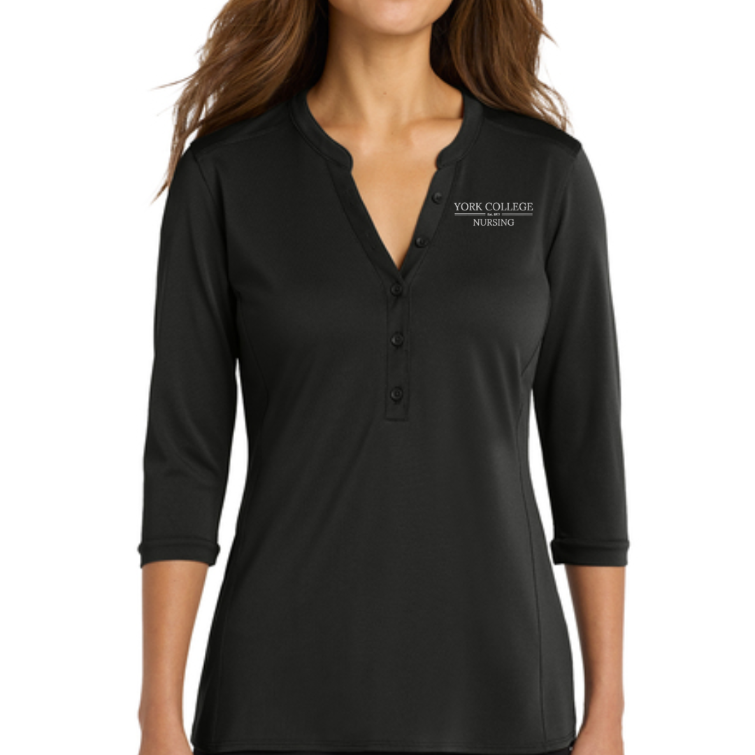 NURSING EMP SHOP - PORT AUTHORITY WOMEN'S UV CHOICE PIQUE HENLEY