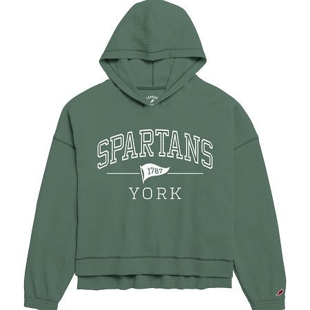 LEAGUE WOMENS SPARTANS WAFFLE OVERSIZED HOOD