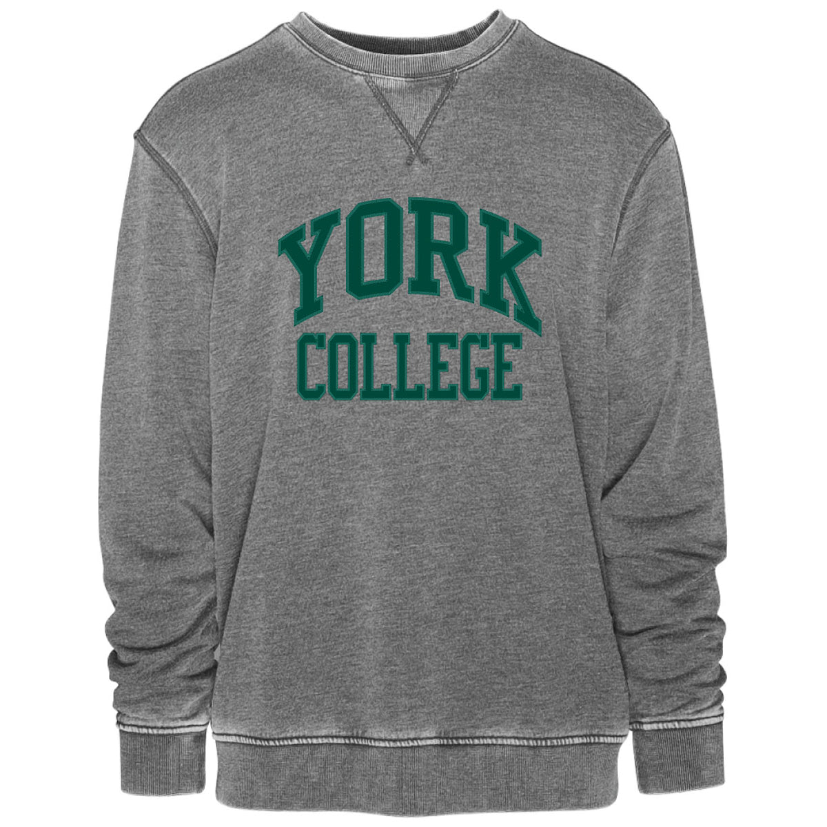 CAMP DAVID VINTAGE YORK COLLEGE APPLIQUE CREW SWEATSHIRT