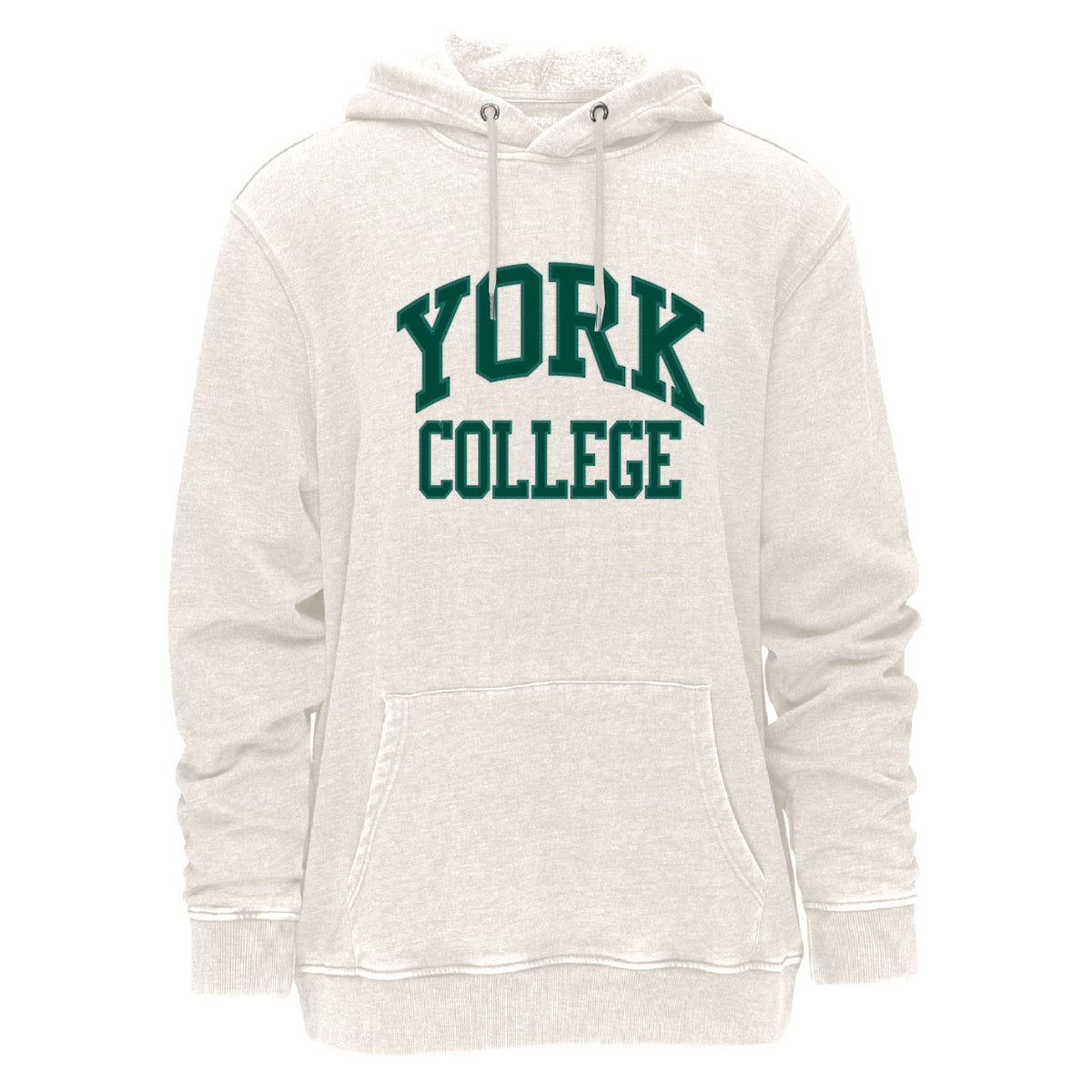 CAMP DAVID VINTAGE YORK COLLEGE APPLIQUE HOODED SWEATSHIRT