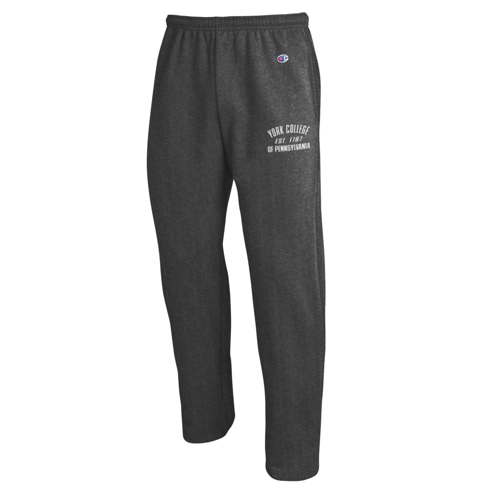 CHAMPION YORK COLLEGE POWERBLEND OPEN BOTTOM SWEATPANT