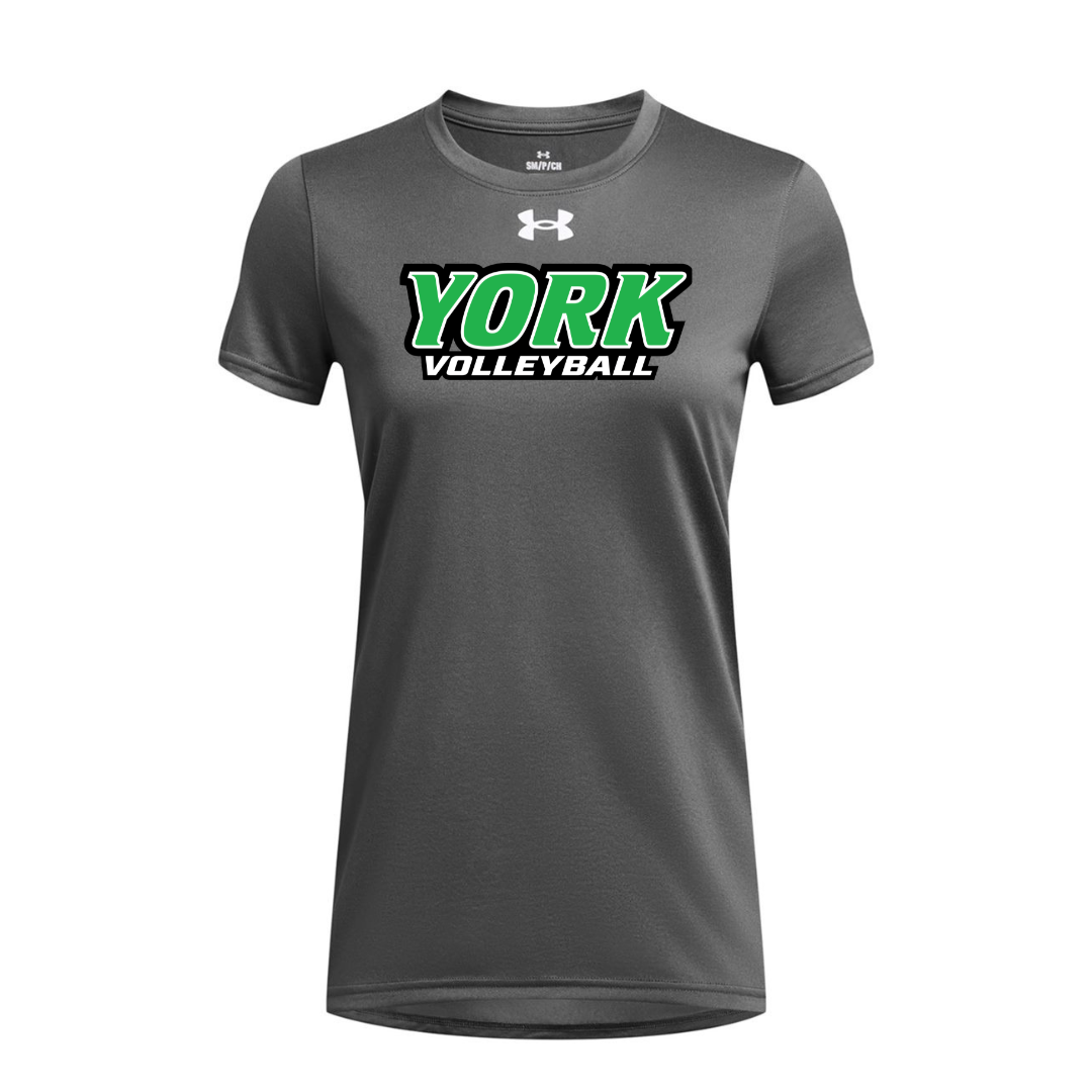 CUSTOM UNDER ARMOUR WOMEN'S TECH TEAM SHORT SLEEVE T-SHIRT - VOLLEYBALL