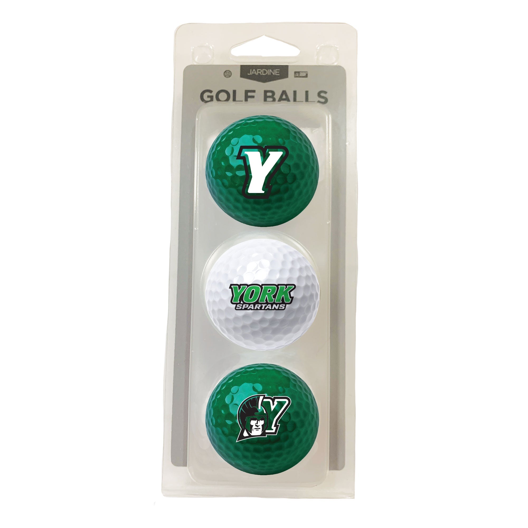 Golf: 3-Pack Green & White Golf Balls