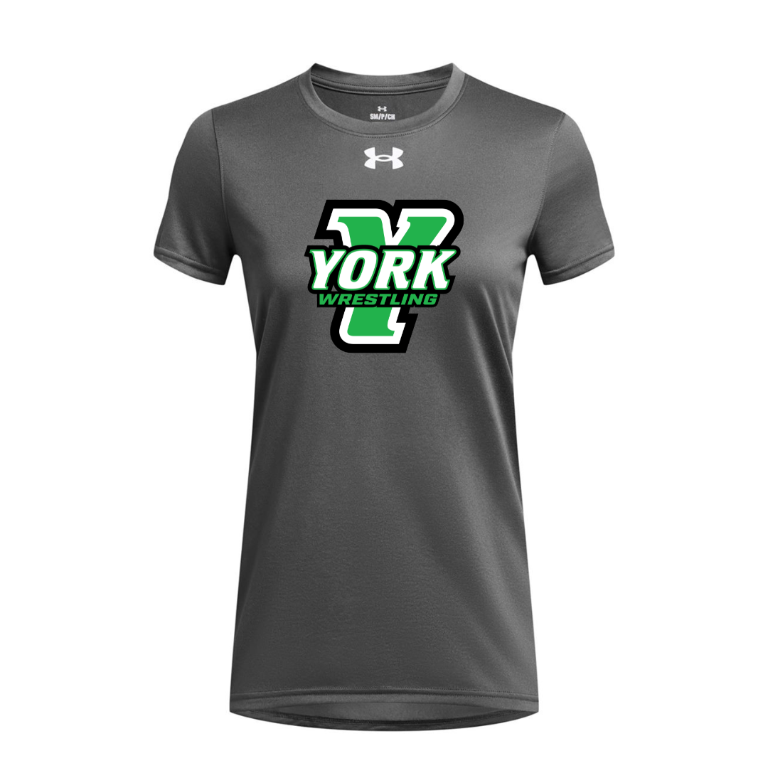 CUSTOM UNDER ARMOUR WOMEN'S TECH TEAM SHORT SLEEVE T-SHIRT - WRESTLING