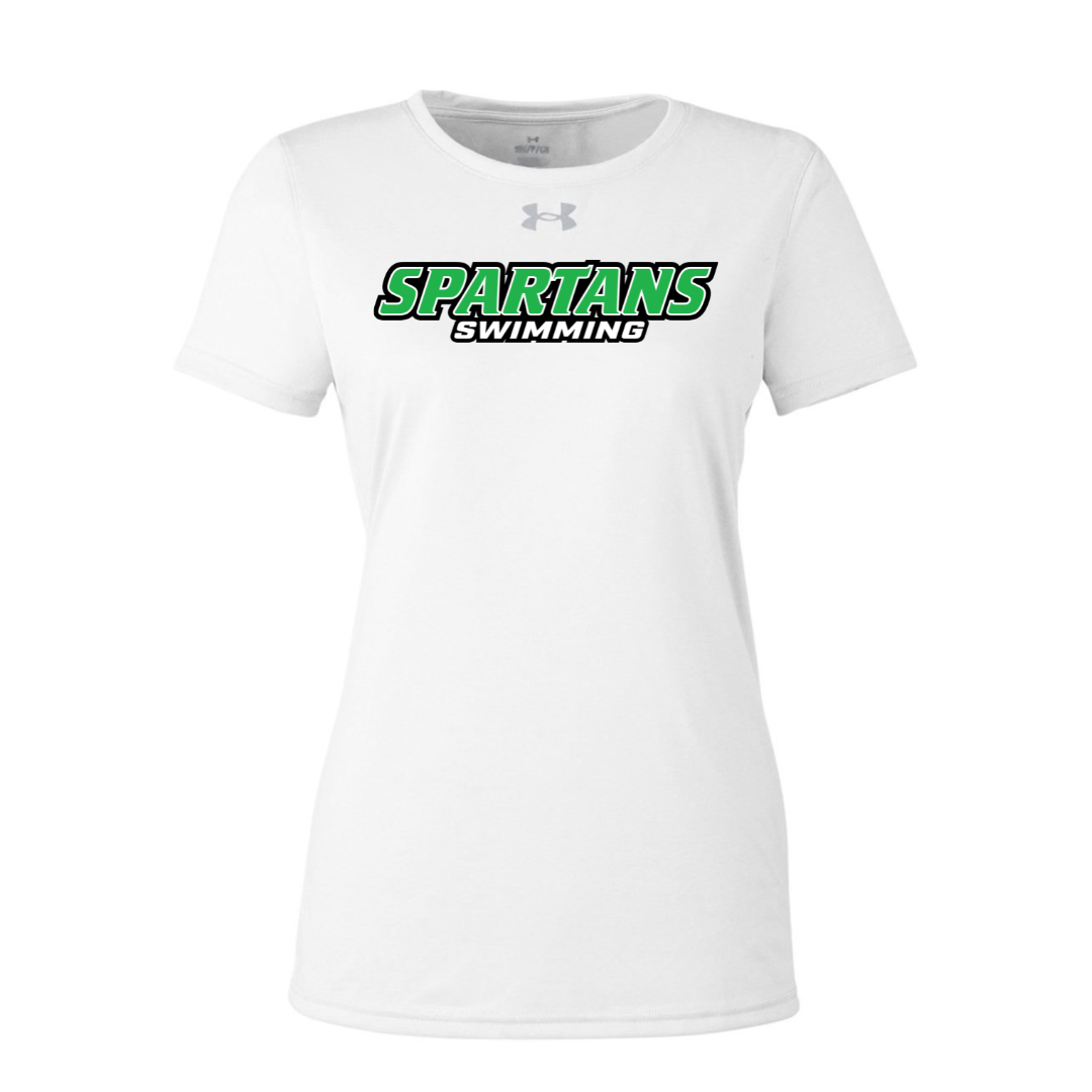CUSTOM UNDER ARMOUR WOMEN'S TECH TEAM SHORT SLEEVE T-SHIRT - SWIMMING