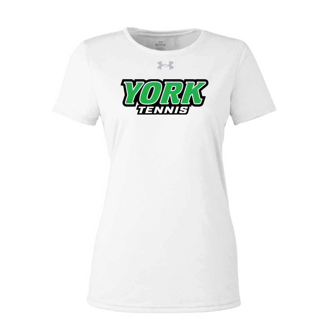 CUSTOM UNDER ARMOUR WOMEN'S TECH TEAM SHORT SLEEVE T-SHIRT - TENNIS
