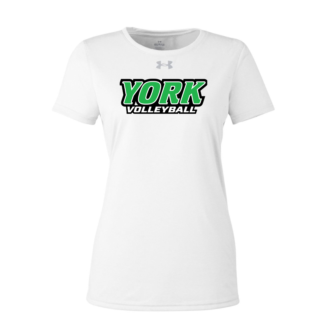 CUSTOM UNDER ARMOUR WOMEN'S TECH TEAM SHORT SLEEVE T-SHIRT - VOLLEYBALL