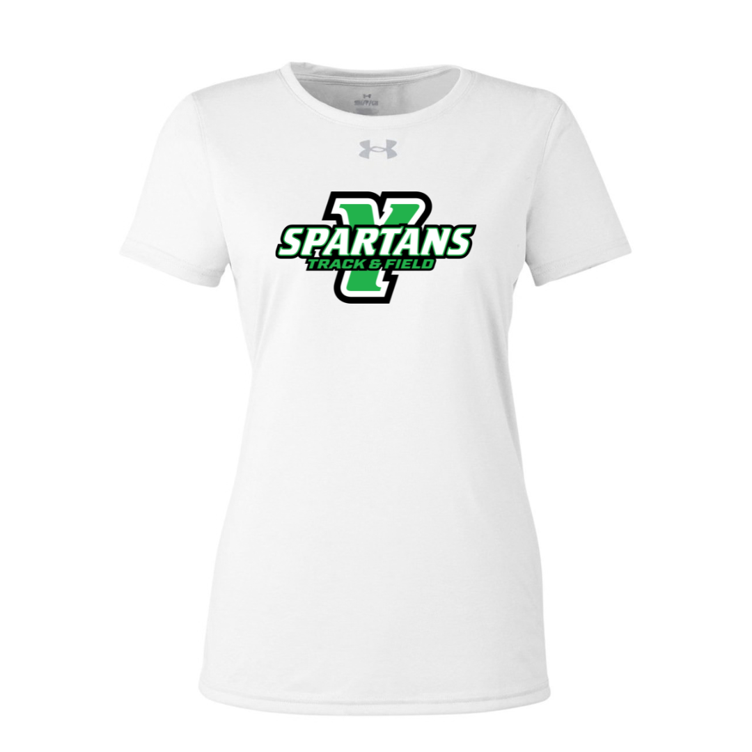 CUSTOM UNDER ARMOUR WOMEN'S TECH TEAM SHORT SLEEVE T-SHIRT - TRACK AND FIELD