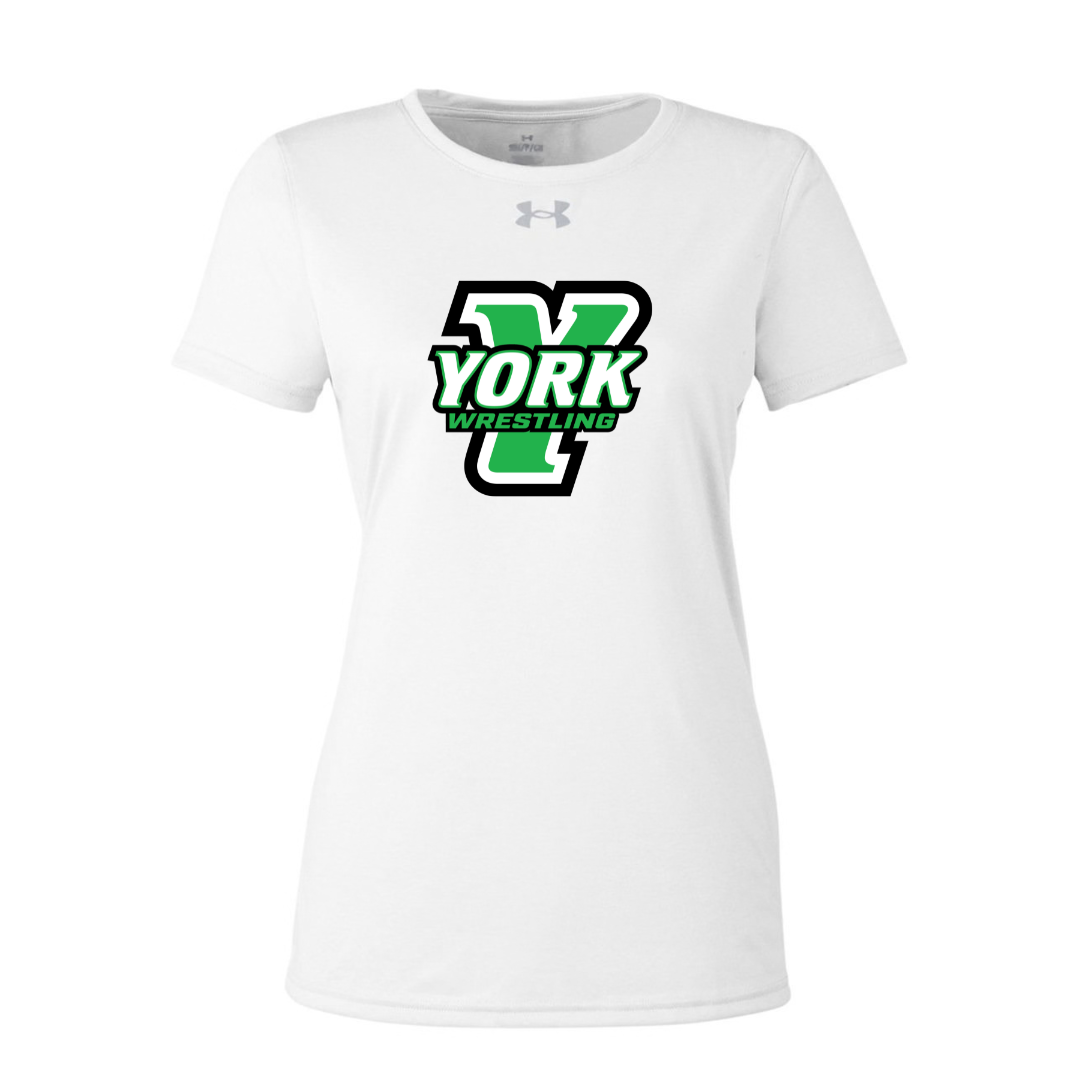 CUSTOM UNDER ARMOUR WOMEN'S TECH TEAM SHORT SLEEVE T-SHIRT - WRESTLING