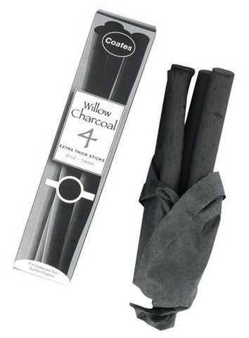 Charcoal: Coates Premium - Extra Thick - Box of 4