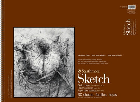 Paper: Sketch Spiral Top - 18x24 - 60lb - 30 Sheets