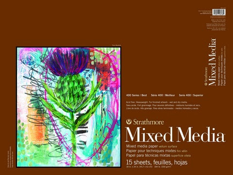 Paper: Mixed Media Pads - 18x24 - 187lb - 15 Sheets