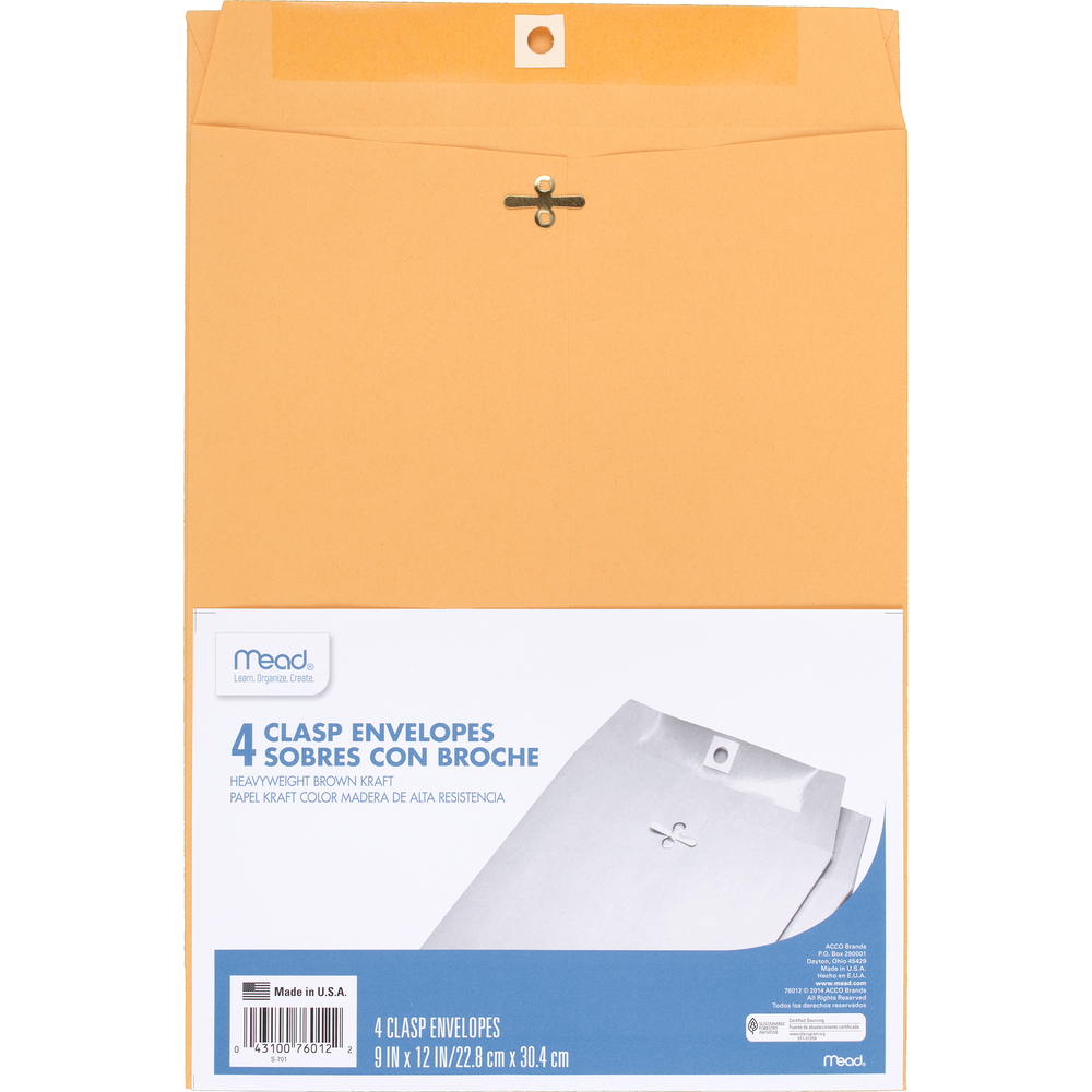 Mailer: Clasp - 9x12 - Brown - Single