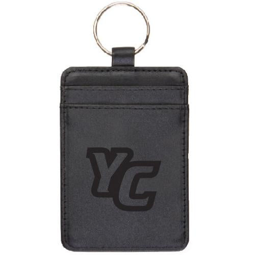 Keytag: ID Leatherette Vertical w/YC Logo