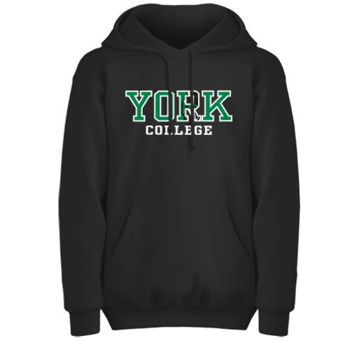 EIGHTY EIGHT HOODED SWEATSHIRT W/ TWILL YORK COLLEGE