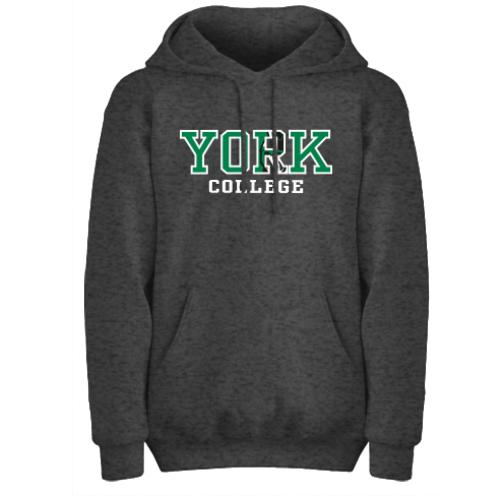 EIGHTY EIGHT HOODED SWEATSHIRT W/ TWILL YORK COLLEGE