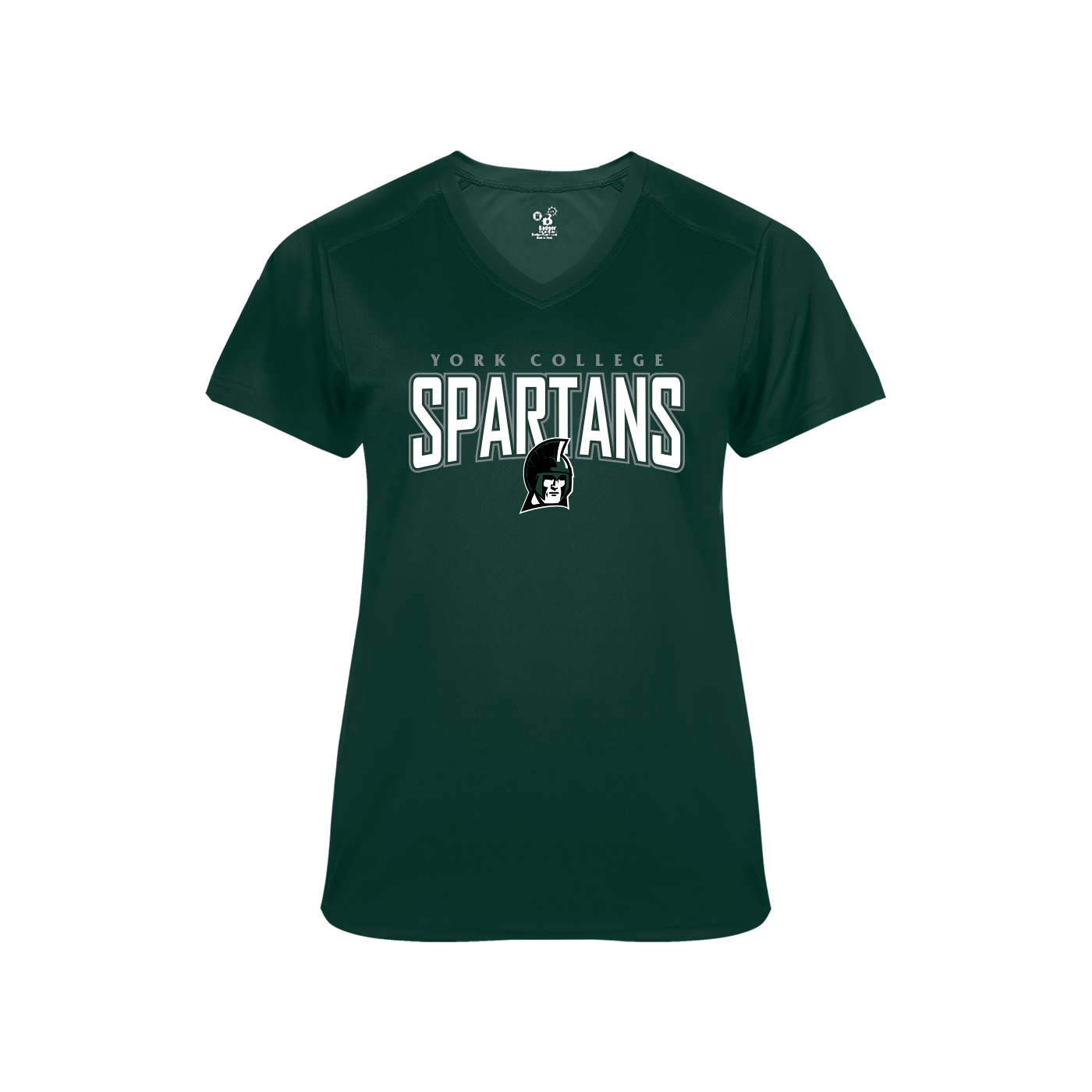 BADGER ULTIMATE SOFTLOCK LADIES YORK COLLEGE V-NECK T-SHIRT