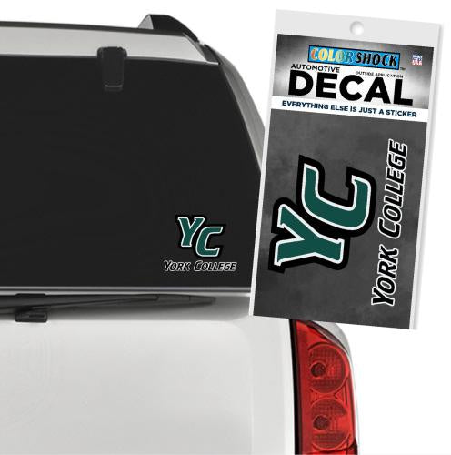 Decal: YC Logo York College - 4.75" x 3.75"