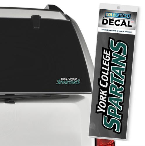 Decal: York College Spartans - 7.5" x 2.5"