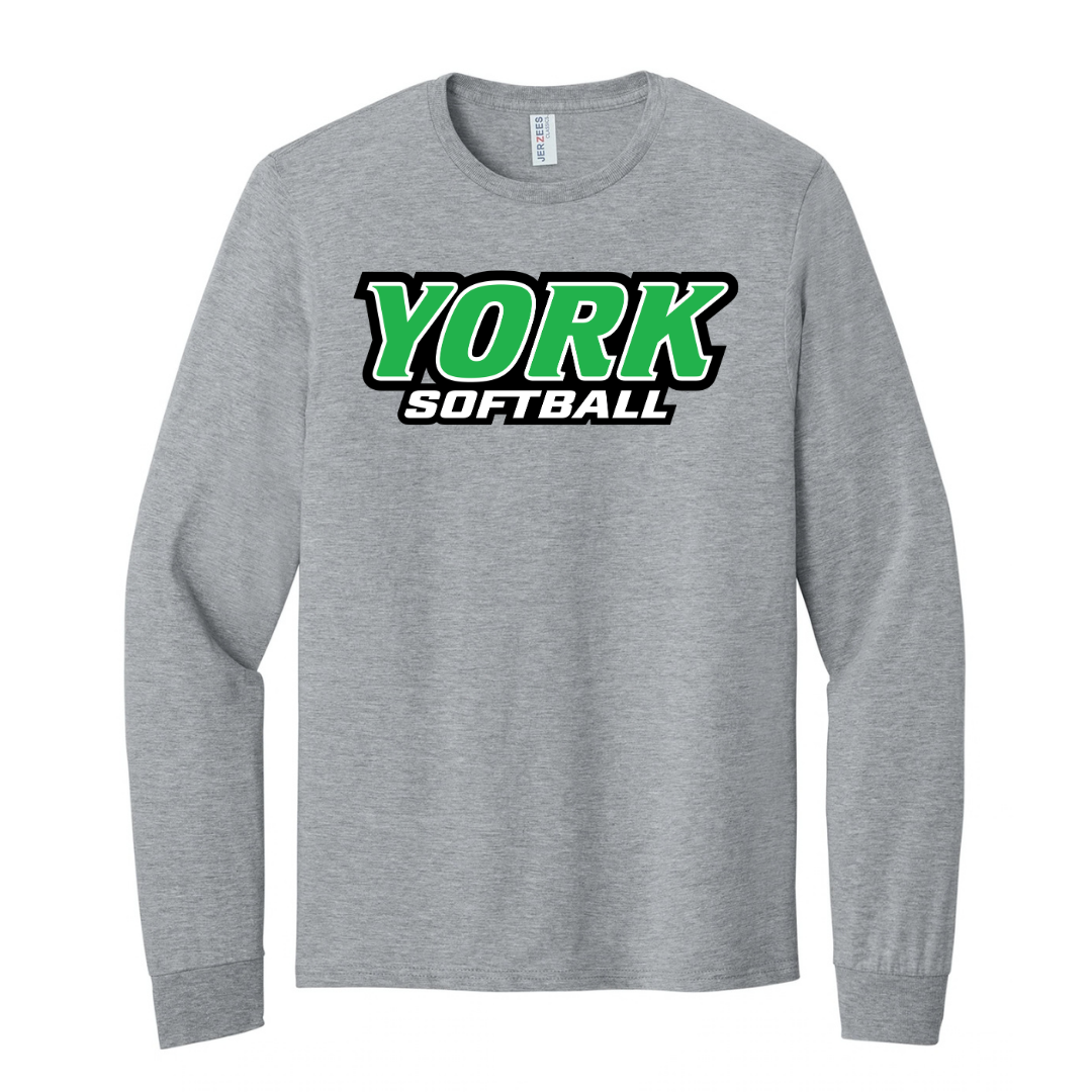 CUSTOM JERZEES CLASSICS LONG SLEEVE T-SHIRT- SOFTBALL