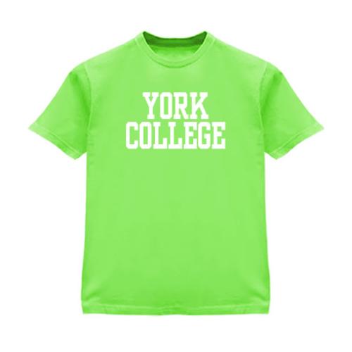 GILDAN S/S T-SHIRT W/YORK OVER COLLEGE IN BLOCK LETTERS ON FRONT CHEST