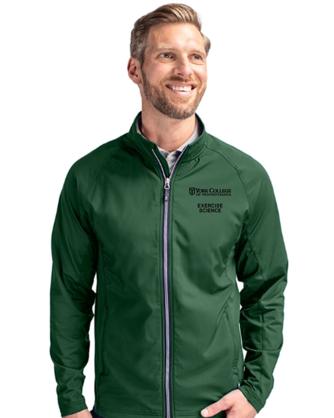Special Order- Exercise Science- Cutter & Buck Adapt Recycled Soft Knit Stretch Mens Hybrid Full Zip Jacket
