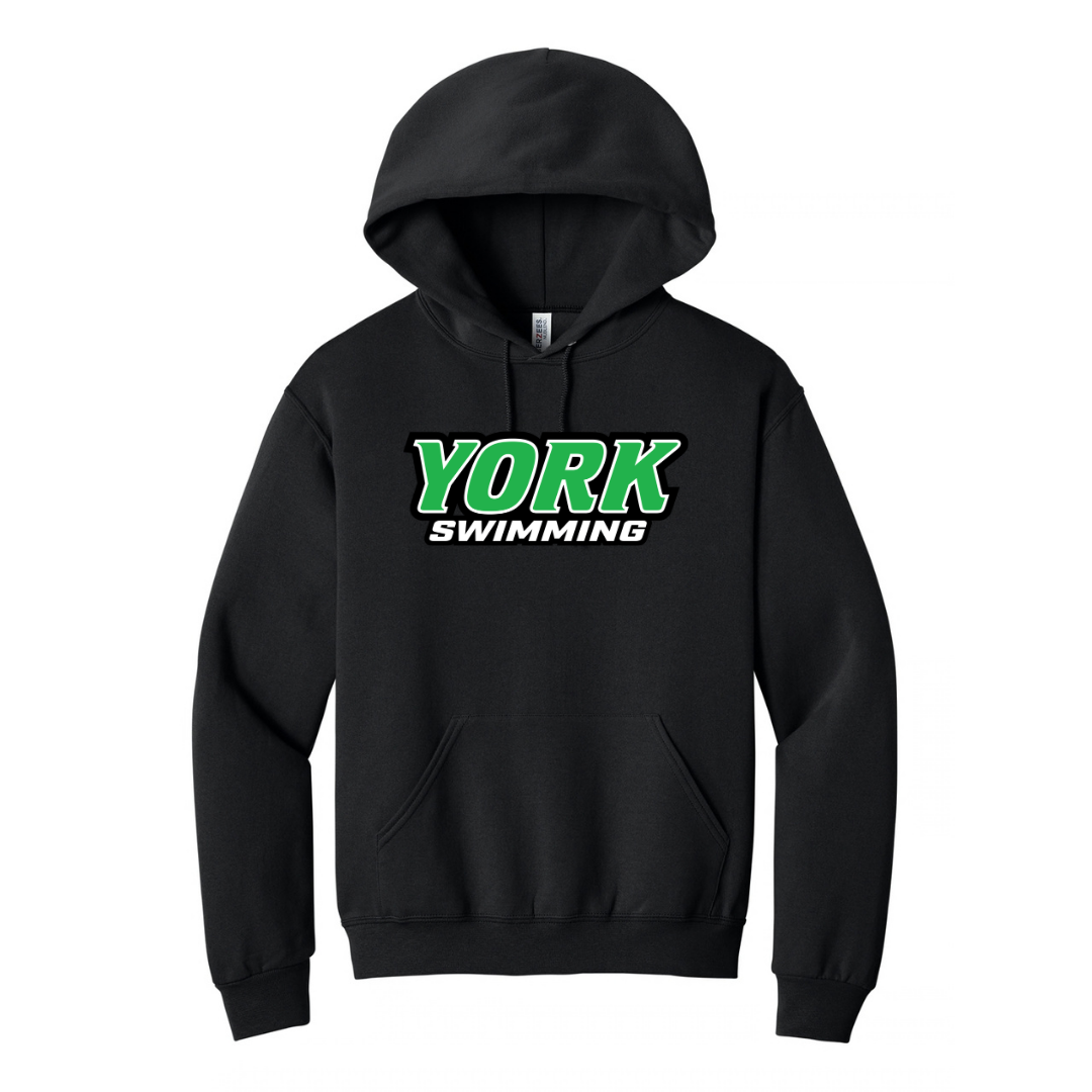 CUSTOM JERZEES CLASSICS HOOD SWEATSHIRT- SWIMMING
