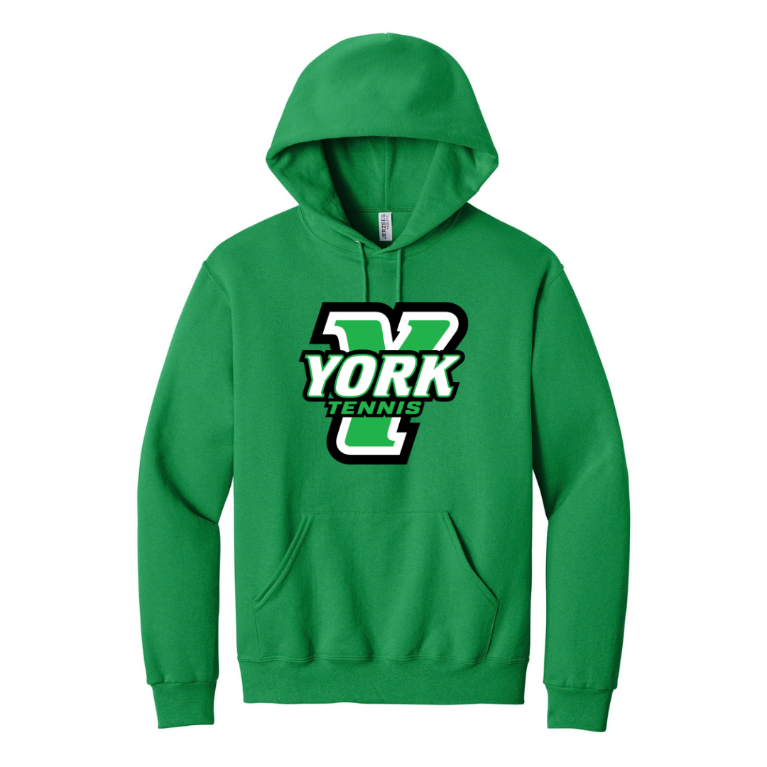 CUSTOM JERZEES CLASSICS HOOD SWEATSHIRT- TENNIS