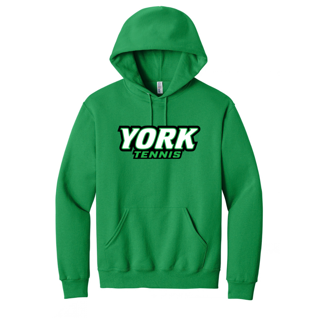 CUSTOM JERZEES CLASSICS HOOD SWEATSHIRT- TENNIS