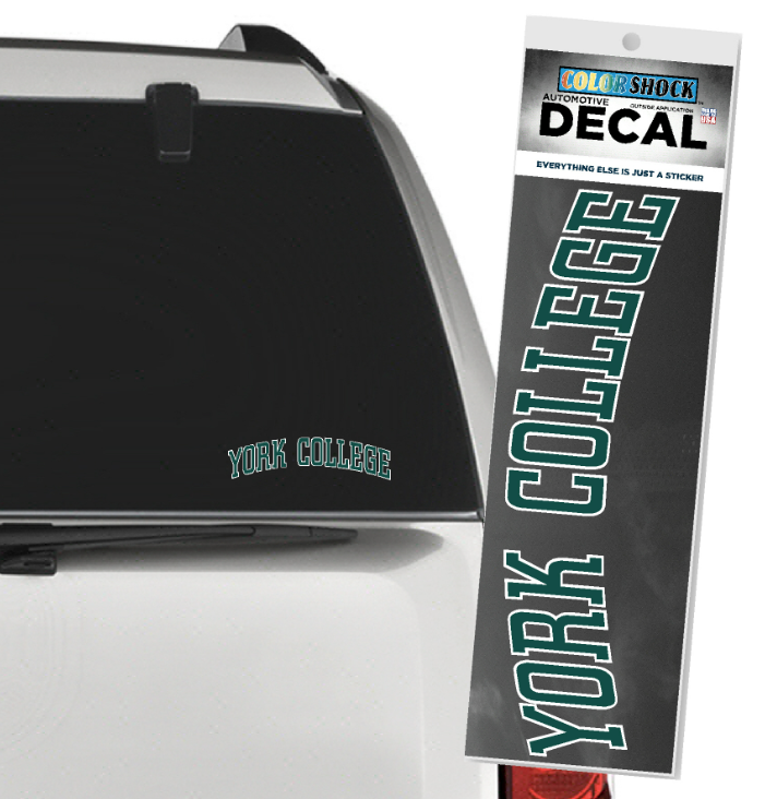 Decal: York College Arched - 8.5" x 2.5"