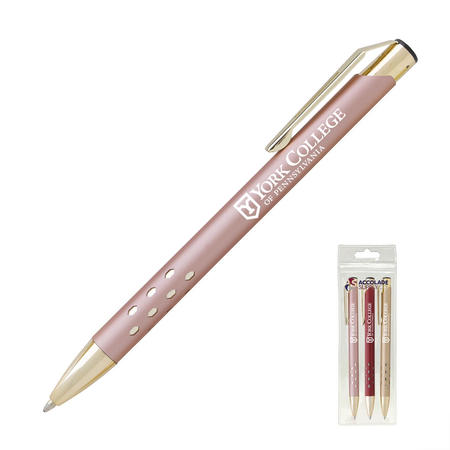 Pen: Souvenir Armor Gold Pen - 3 Pack