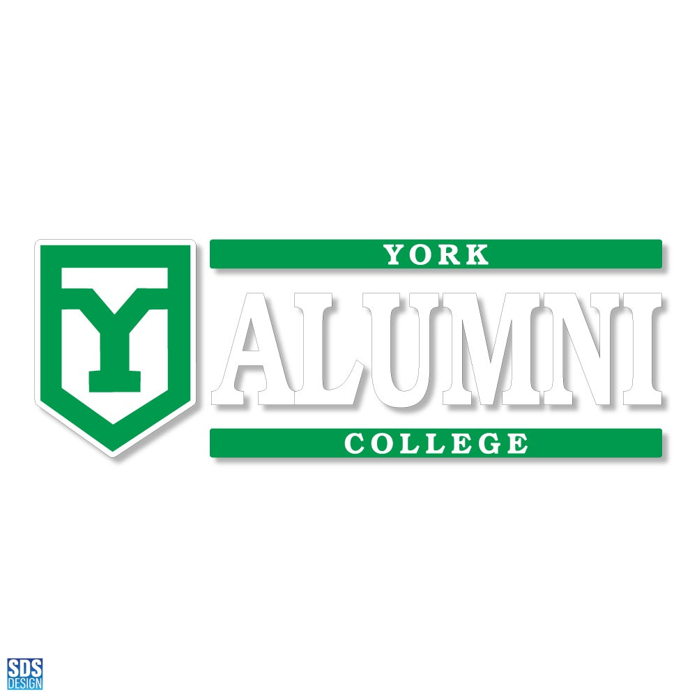Decal: Alumni w/Y Shield - 6"x2"