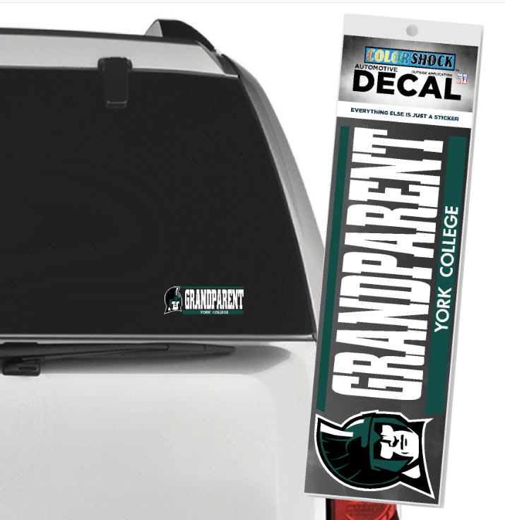 Decal: Grandparent w/Spartan Logo - 6.5" x 2.5"