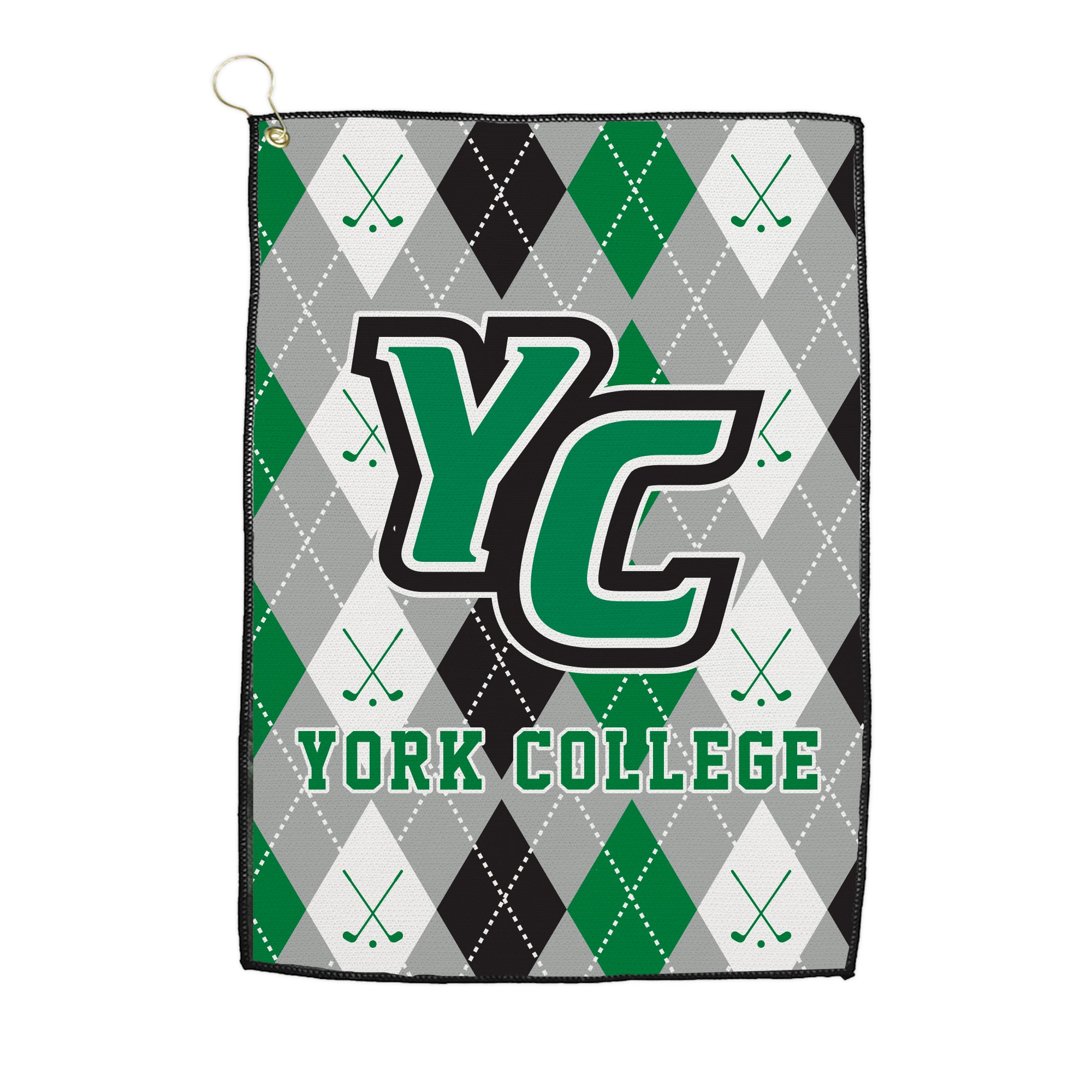 Golf Towel: Argyle Design - Green