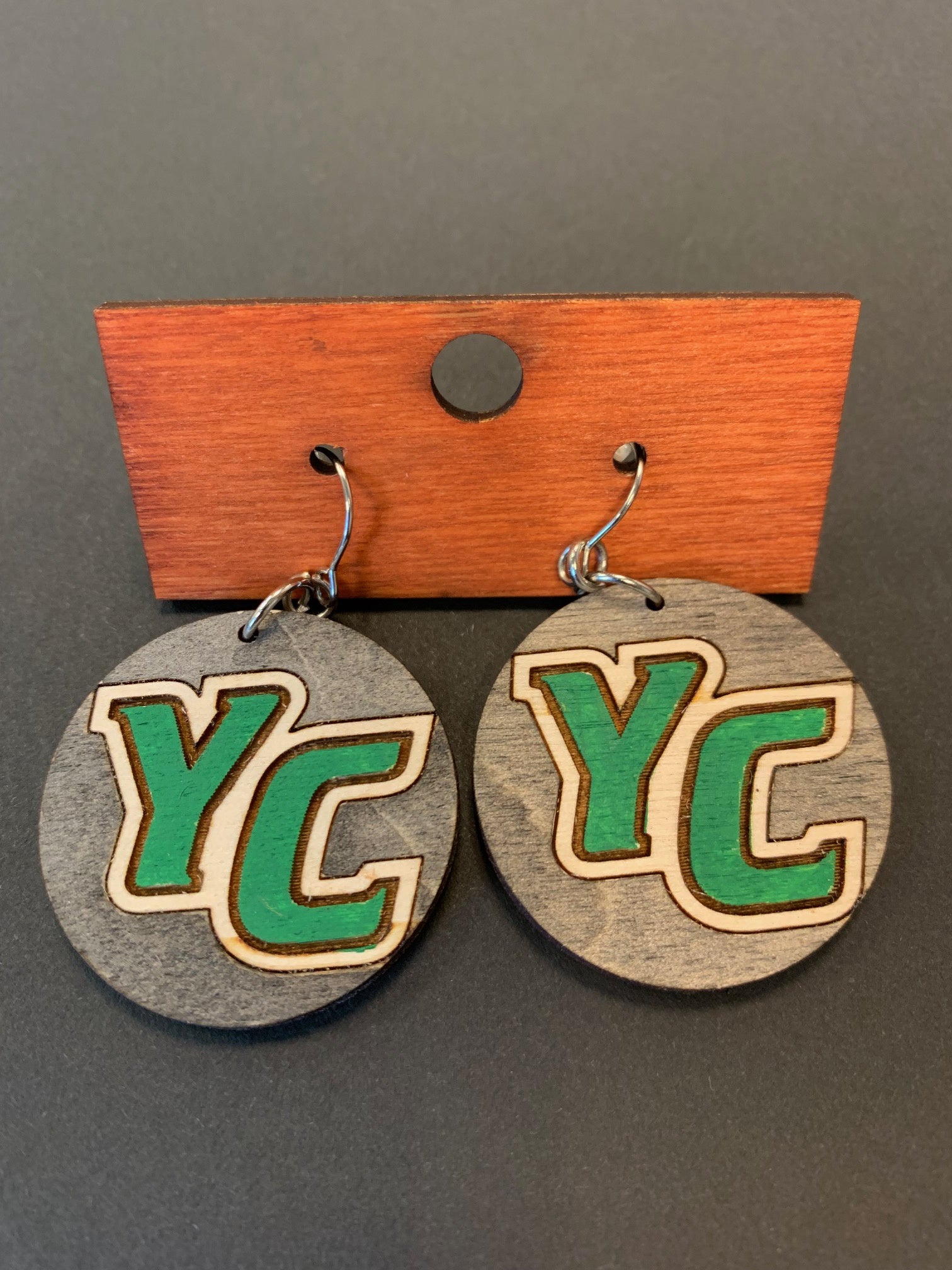 Earrings: YC Logo