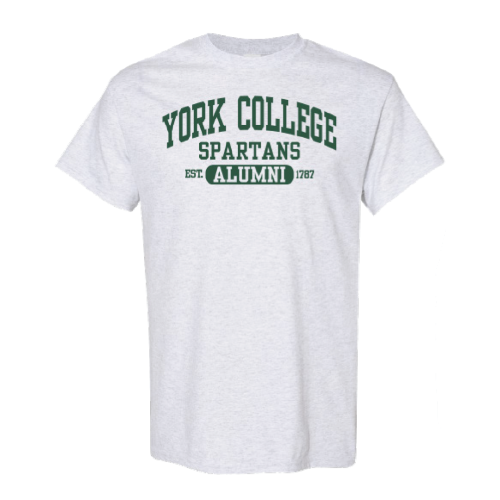 GILDAN S/S T-SHIRT WITH YORK COLLEGE ARCHED OVER ALUMNI
