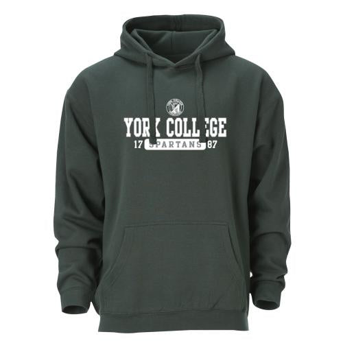 OURAY HOODED SWEATSHIRT WITH SEAL OVER YORK COLLEGE 1787
